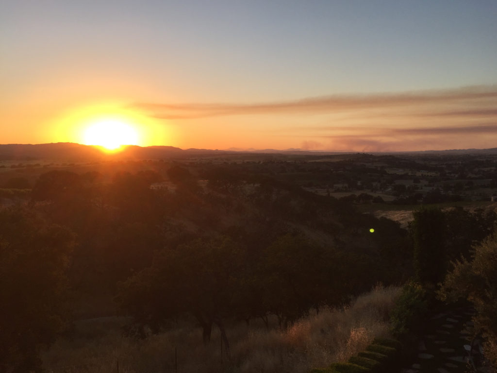 Sunset at High Ridge Manor, Paso Robles, California, Travel, wine tasting