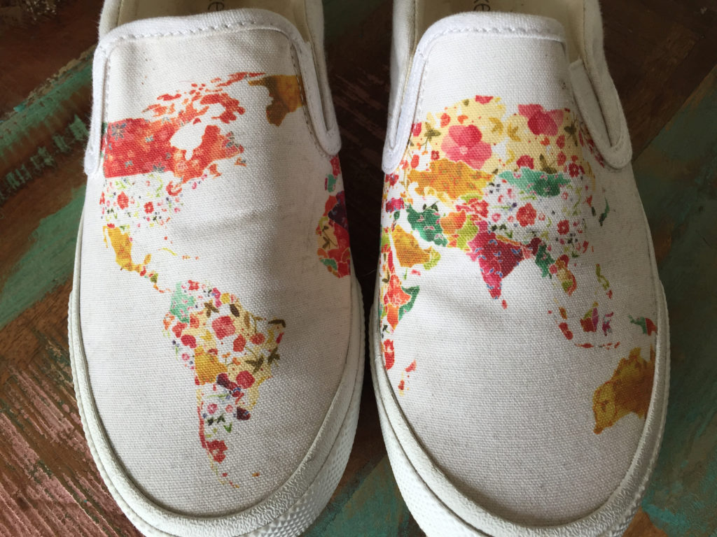 The World is at My Feet in BucketFeet's Comfortable Travel Shoes - Those  Someday Goals