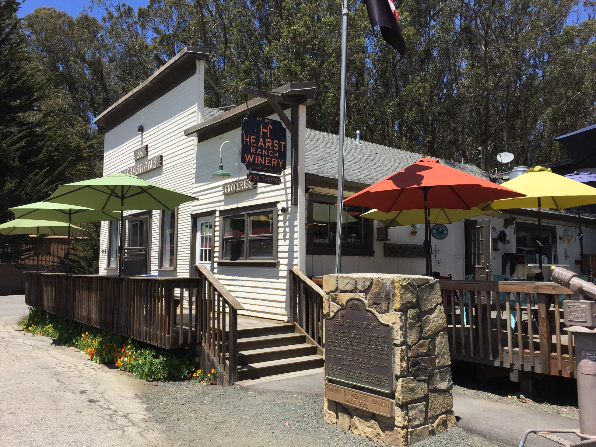 Sebastian's general store, restaurant, best hamburgers, San Simeon