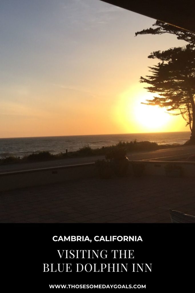 Sunset ocean view from Blue Dolphin Inn Cambria California