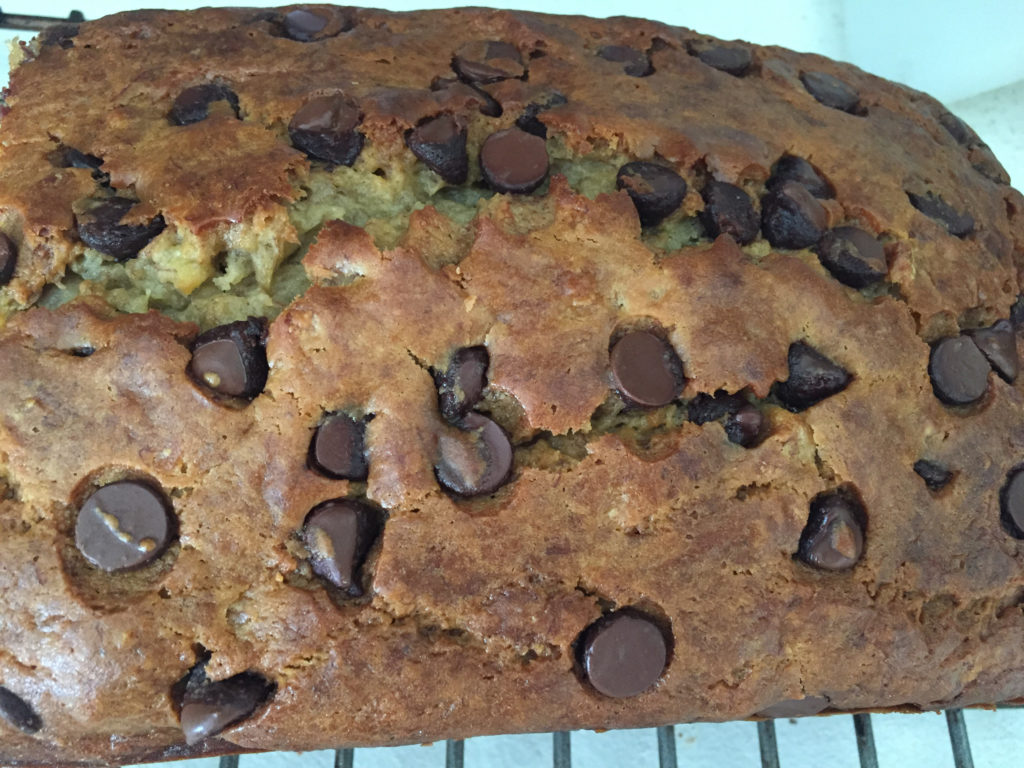 Banana Chocolate Chip Bread with Yogurt