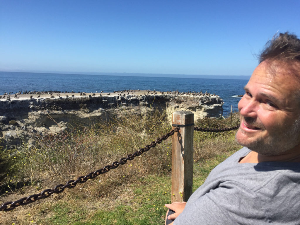 Andy watching the birds at Pismo Beach