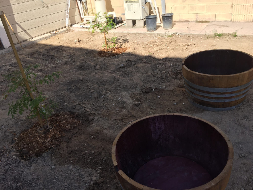 large outdoor planters, garden planters, half wine barrels, Those Someday Goals