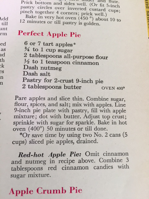 Perfect Applie Pie fall recipe from Better Homes & Gardens.