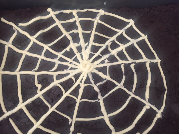 Halloween Brownies Recipe Cream Cheese Spiderweb spider web Those Someday Goals