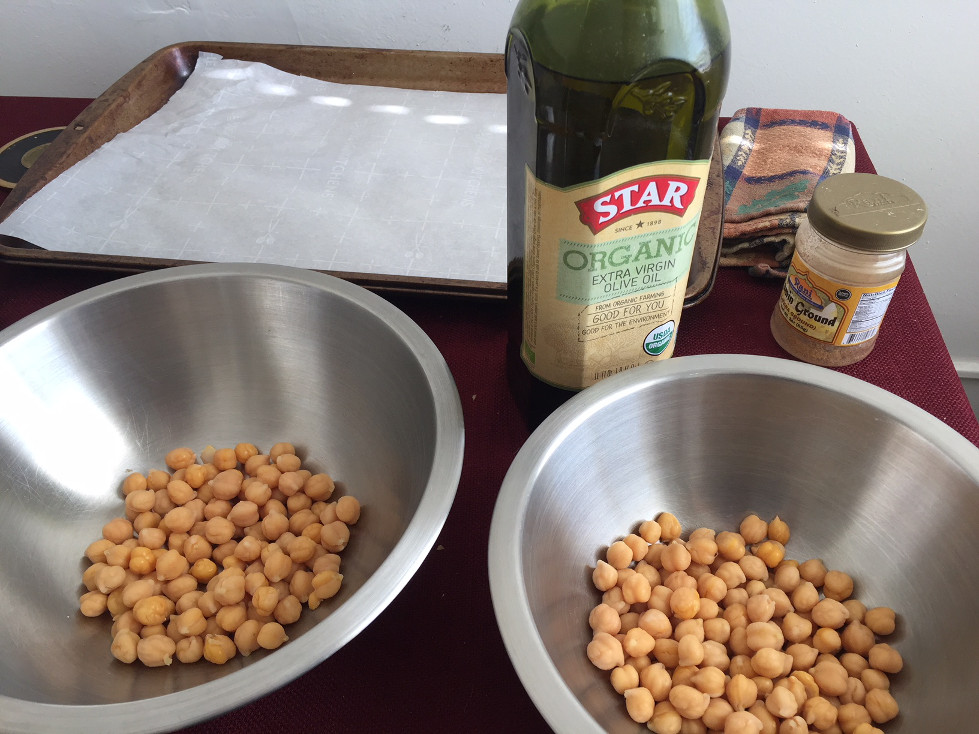 Ingredients Prep for roasted chickpeas those someday goals
