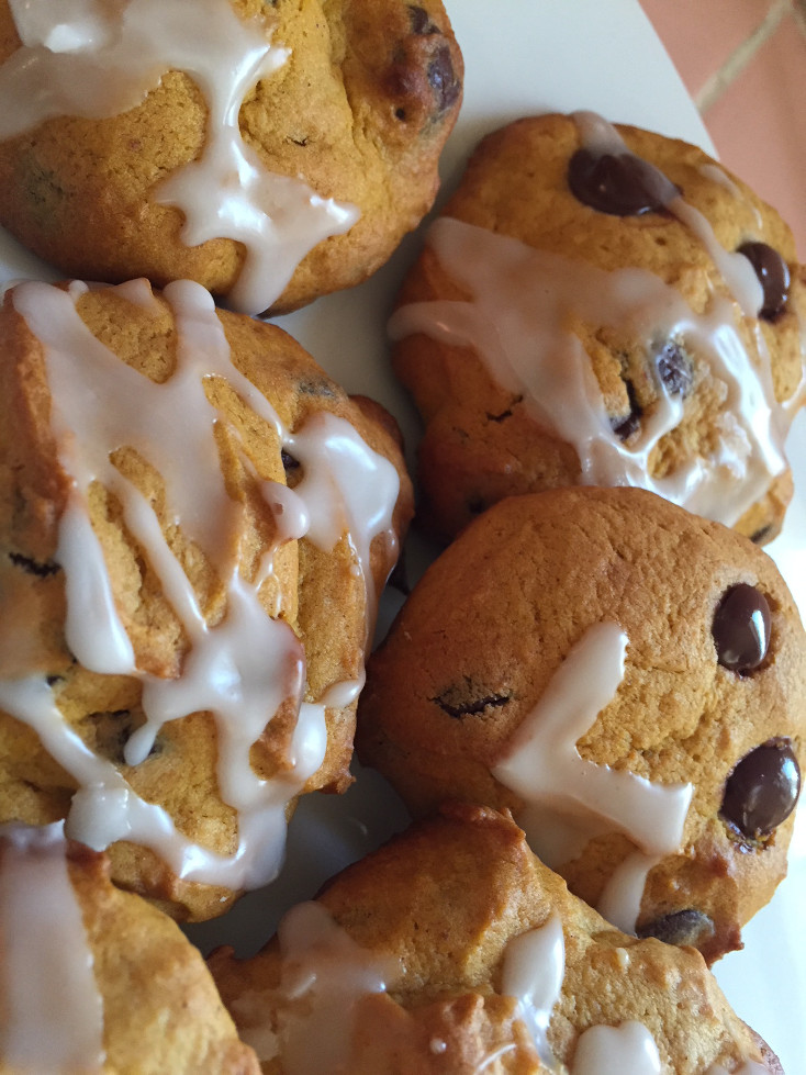 soft chocolate chip pumpkin cookie recipe icing faces stripes those someday goals