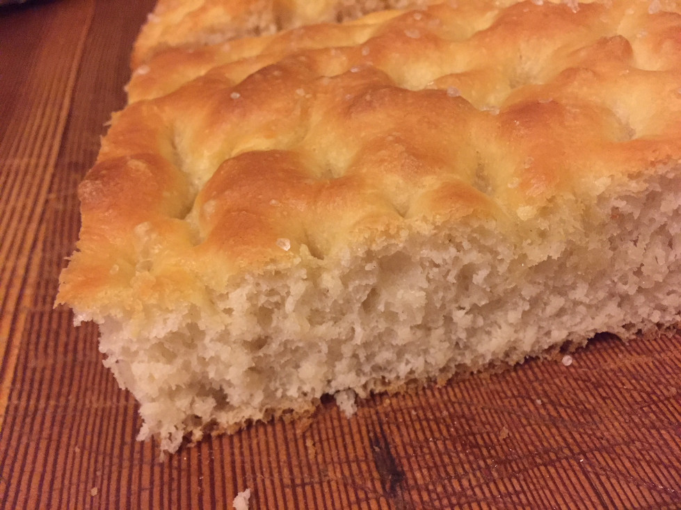 Interior Finished Focaccia Bread Recipe Rosemary Olive Oil Those Someday Goals Baking