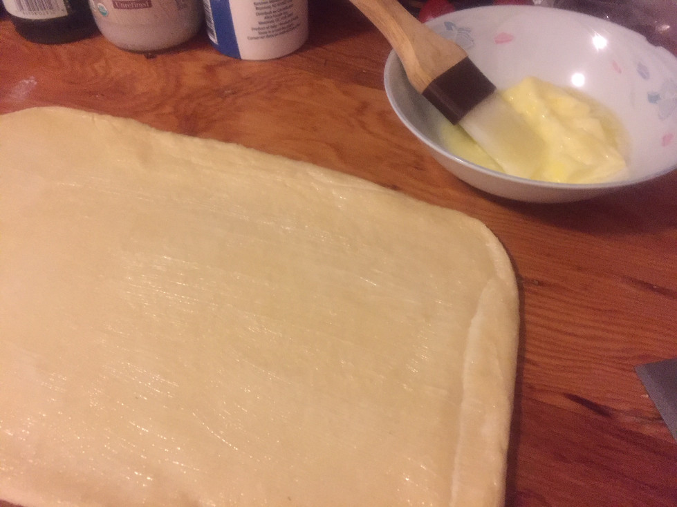 Adding butter to dough Parker House Rolls Recipe Baking Those Someday Goals
