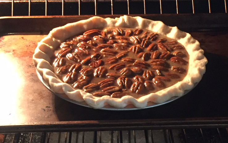 In the Oven Easy Pecan Pie Recipe Maple Syrup Baking Christmas Those Someday Goals