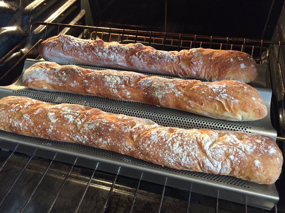3 baguettes in oven with steam Baguette Recipe Paul Hollywood Those Someday Goals