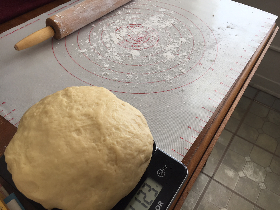 Weighing dough for crescent rolls recipe baking Those Someday Goals