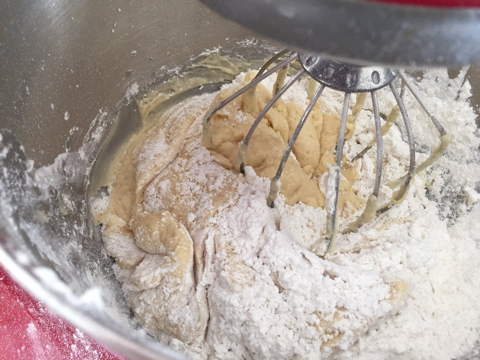 final addition of flour in KitchenAid for crescent rolls recipe baking Those Someday Goals