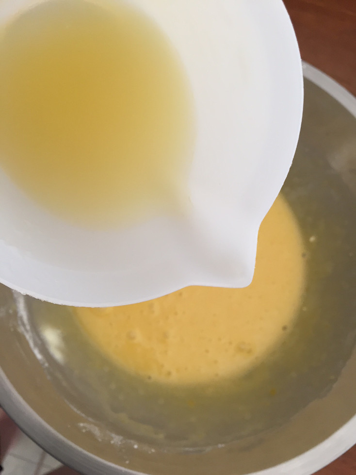Adding freshly squeezed lemon juice to egg mix Lemon Bars Recipe Baking Valentine's Day Those Someday Goals