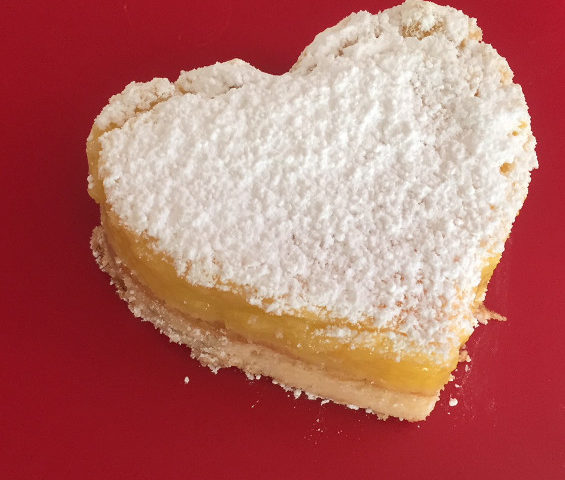 Lemon Bar Heart for Valentine's Day Lemon Bars Recipe Baking Those Someday Goals