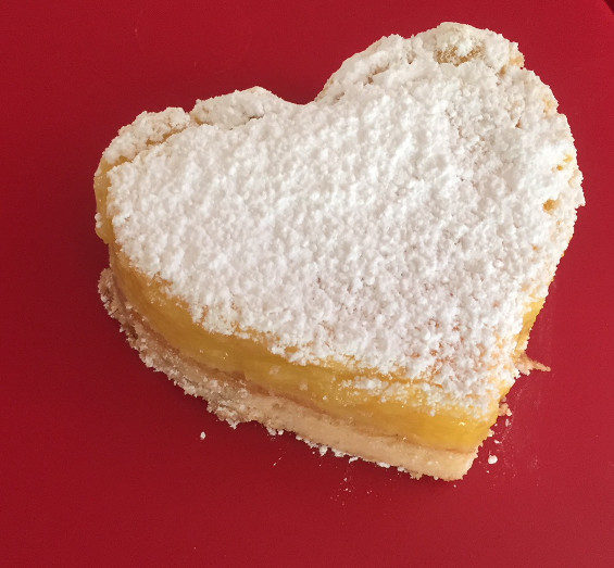 Lemon Bar Heart for Valentine's Day Lemon Bars Recipe Baking Those Someday Goals