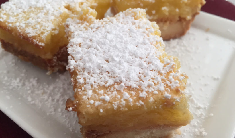 spring dessert recipes Lemon squares bars with sugar recipe baking Those Someday Goals