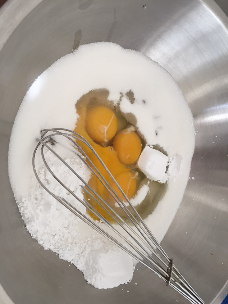 Whisking eggs, sugar, confectioners' sugar Lemon Bars Recipe Baking Valentine's Day Those Someday Goals