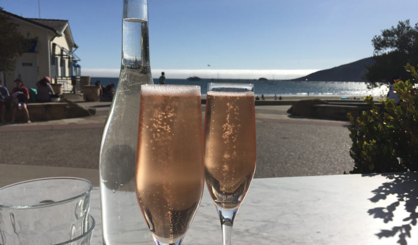 Sparkling wine and ocean views Blue Moon Over Avila patio in Avila Beach, California Those Someday Goals