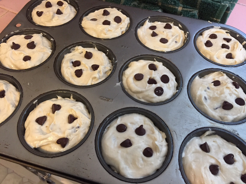 12 muffin cup tin Banana Chocolate Chip Muffins Recipe Baking Those Someday Goals
