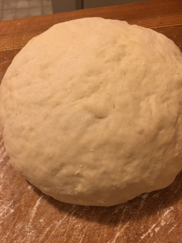 Pita dough at rest on cutting board Homemade Pita Bread Recipe Those Someday Goals