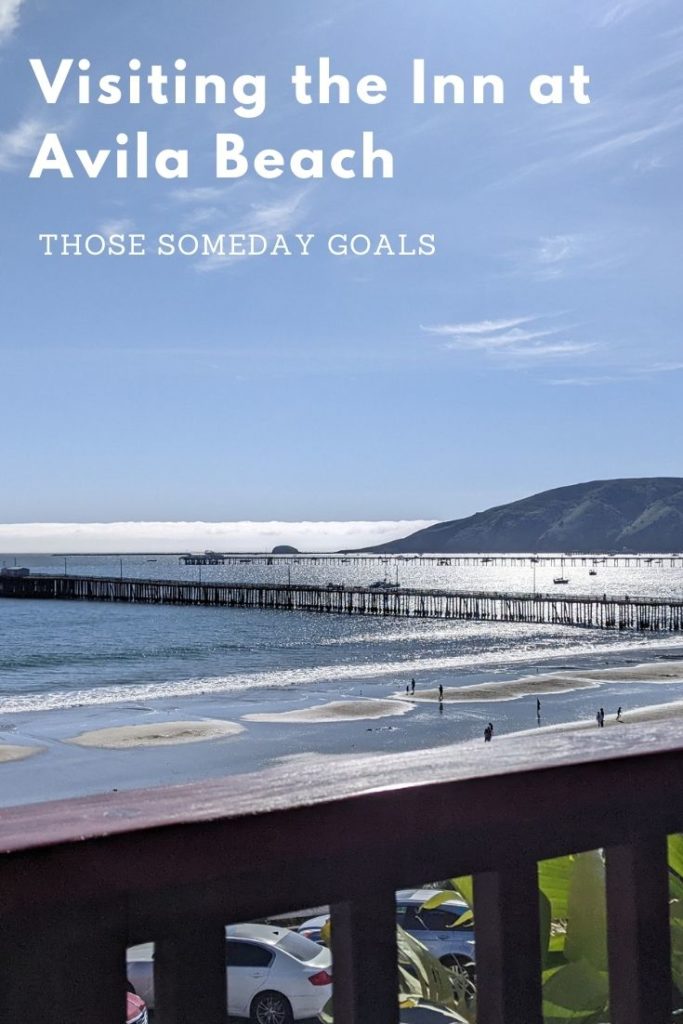 Andy's photo of the view of Avila Beach and pier from our balcony at Inn at Avila Beach Avila Beach hotel Those Someday Goals Pinterest