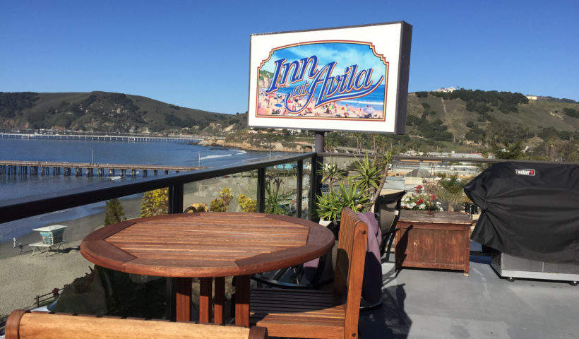 The view from Joe's Cafe on the rooftop of Inn at Avila Avila Beach hotel Those Someday Goals