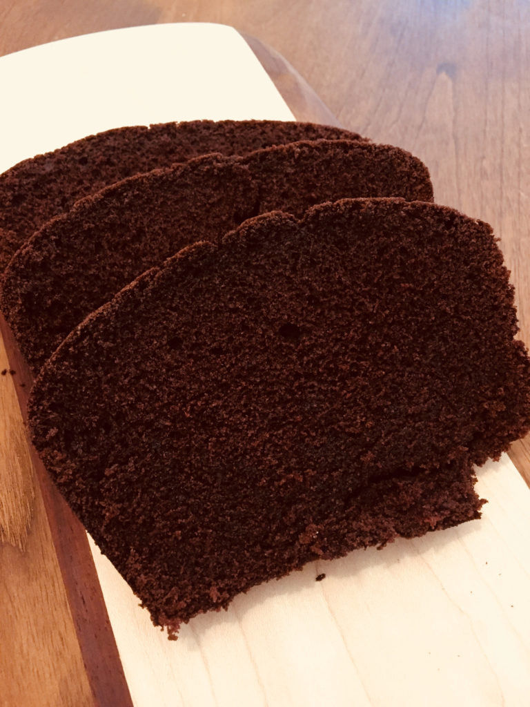 Finished loaf slices on a wooden cheese board Chocolate Pound Cake Recipe Loaf Ingredients Those Someday Goals