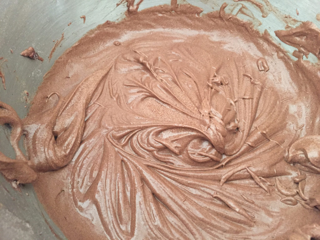 Batter is ready in stand mixer bowl Chocolate Pound Cake Recipe Loaf Those Someday Goals