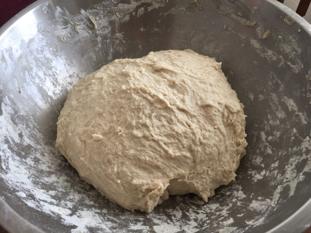 After kneading dough in steel bowl to rest Parmesan Bread Cracked Pepper Parmesan Bread Recipe Country Bread Baking Those Someday Goals