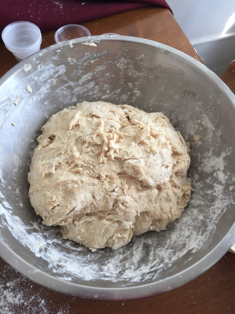 Soaking in water in steel bowl Parmesan Bread Cracked Pepper Parmesan Bread Recipe Country Bread Baking Those Someday Goals