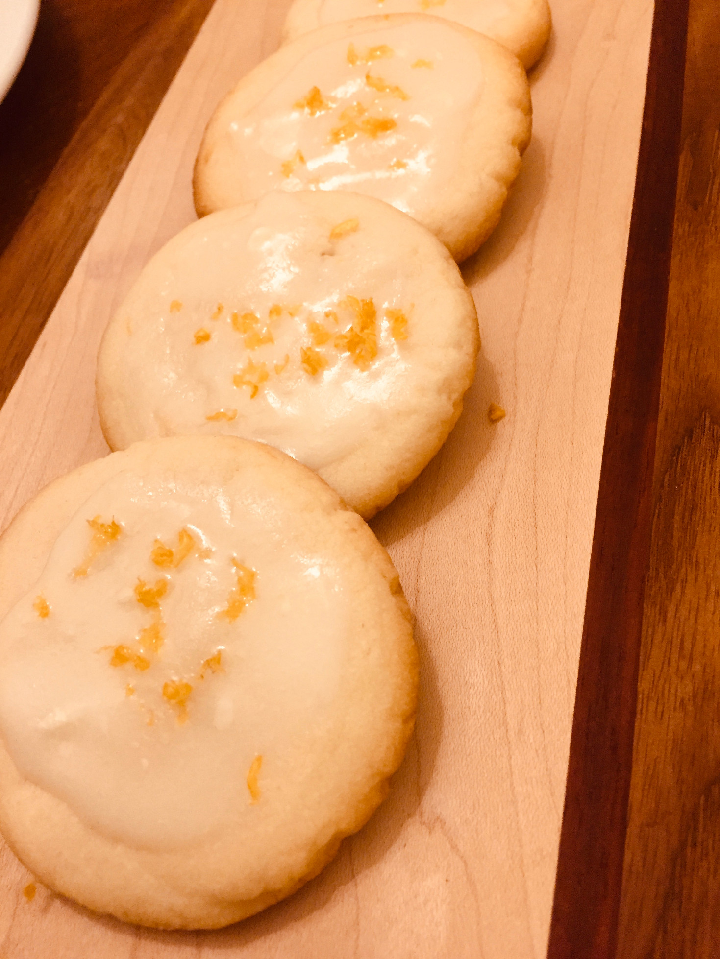 Finished lemon butter cookies on a wood board Butter Cookies Recipe Baking Those Someday Goals
