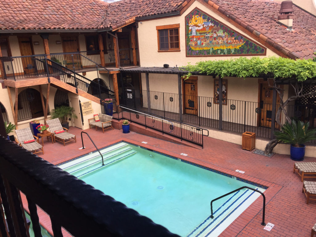 View of the pool and the Inn Rancho Caymus Inn Napa Valley Hotel Rutherford California Those Someday Goals