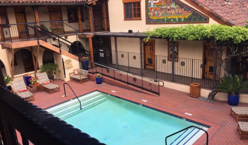 View of the pool and the Inn Rancho Caymus Inn Napa Valley Hotel Rutherford California Those Someday Goals