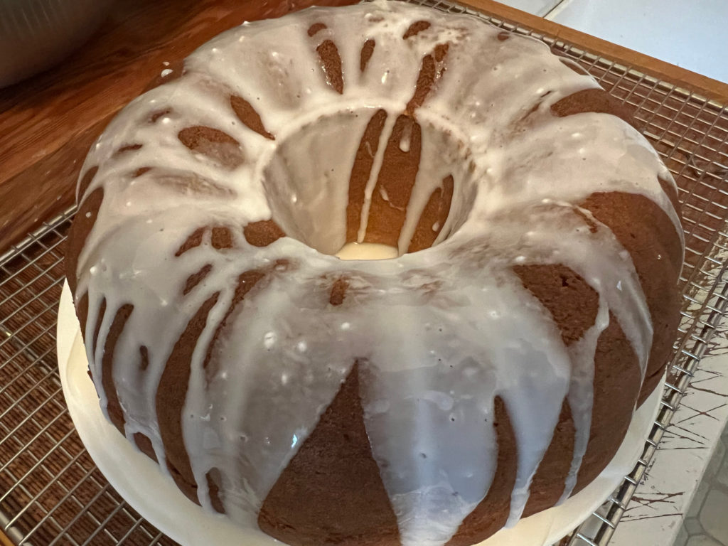 Finished cake on the rack bundt cake recipe baking Those Someday Goals