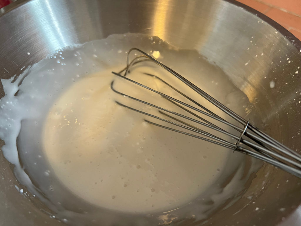 Stirring the icing bundt cake recipe baking Those Someday Goals