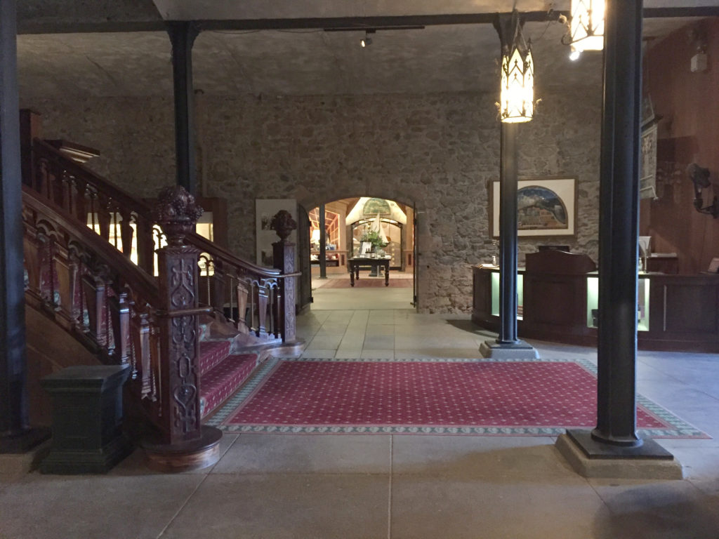 Carved staircase gift shop hallways Inglenook Winery Museum Napa Valley Winery Those Someday Goals