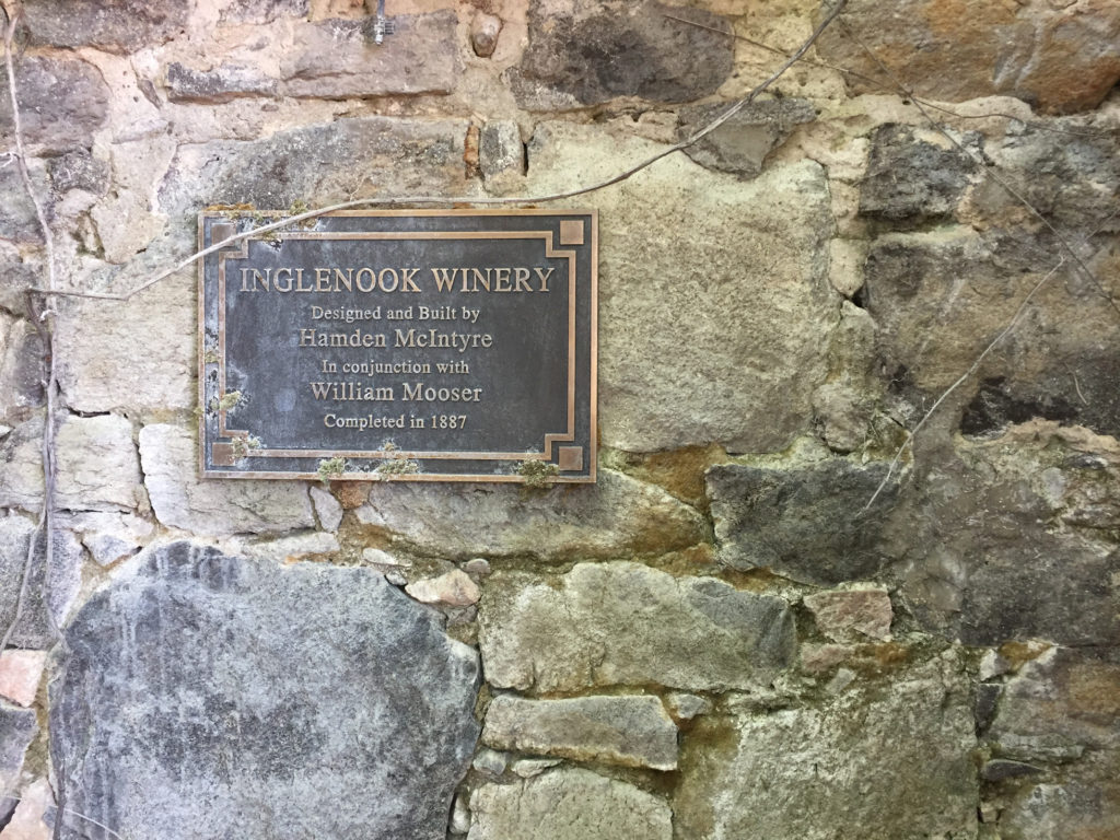 Rubicon wine tasting Inglenook Winery Plaque Napa Valley Wineries Those Someday Goals