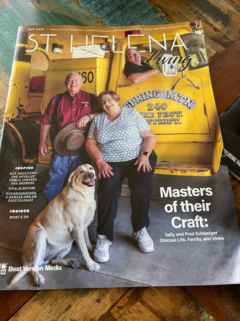Family on Cover of St Helena Magazine Napa Valley Schweiger Vineyard and Winery Those Someday Goals
