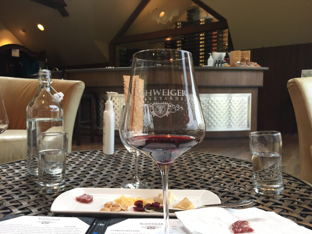 Cabernet and nibbles Napa Valley Schweiger Vineyard and Winery Those Someday Goals