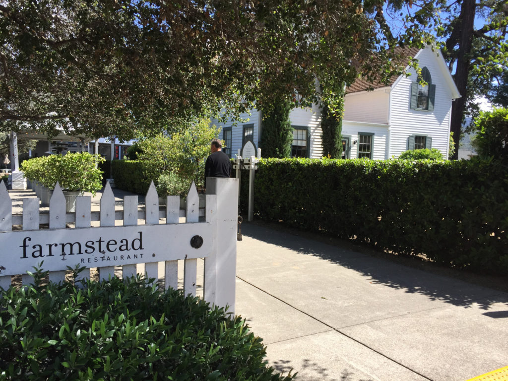 entrance farmstead restaurant Napa Valley menu farm-to-table Those Someday Goals