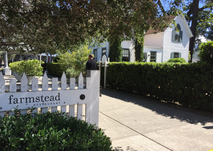 entrance farmstead restaurant Napa Valley menu farm-to-table Those Someday Goals