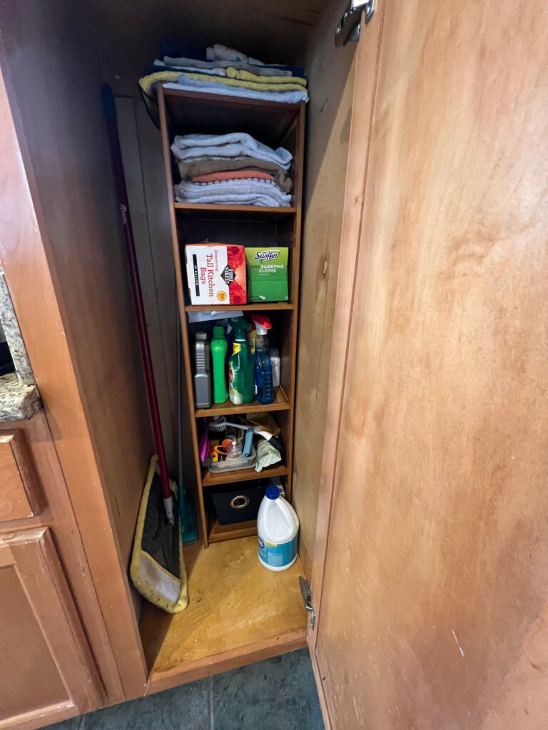 Bamboo Shelves With Drawers, Closet Organization