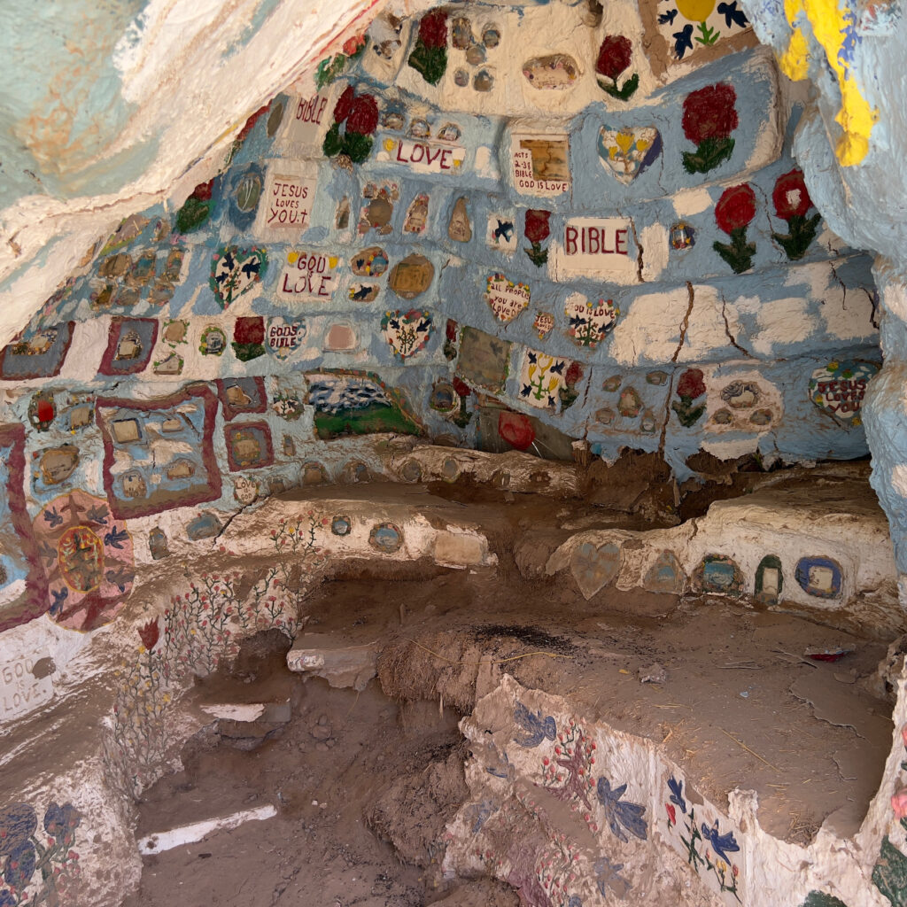 A room in repair at Salvation Mountain Those Someday Goals