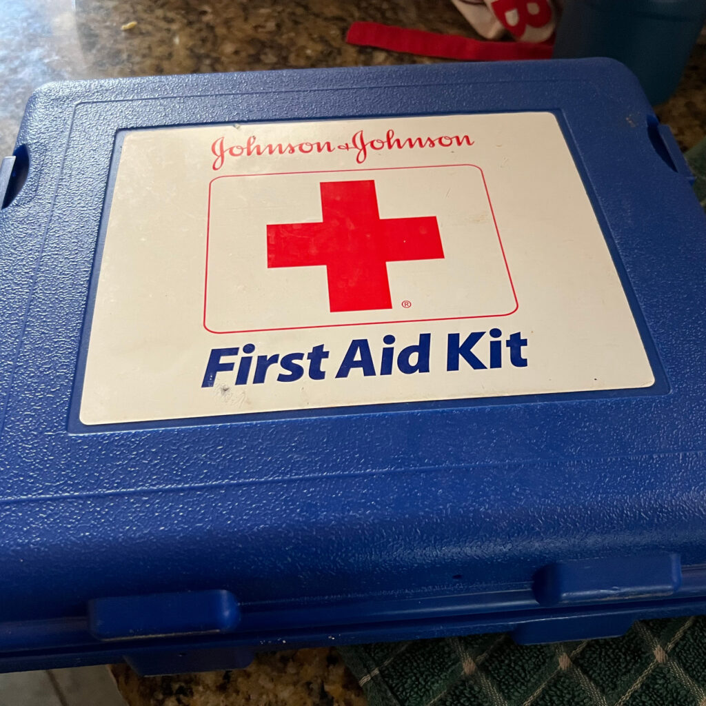 First Aid Kit emergency kit go bag supplies Those Someday Goals
